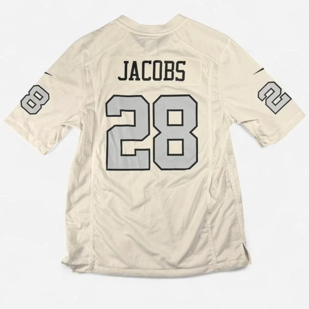 NWT Nike On Field‎ Raiders Josh Jacob's White Football Jersey Size M